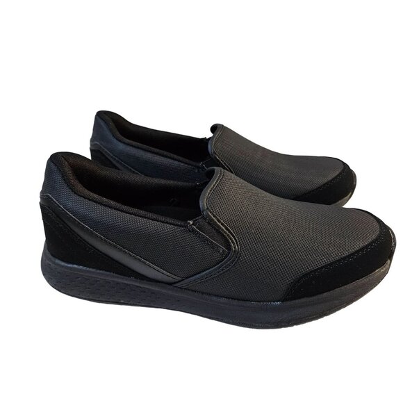 TredSafe Slip Resistant Shoes Mens 9.5 Work Loafers Slip On Black NEW - Picture 6 of 10